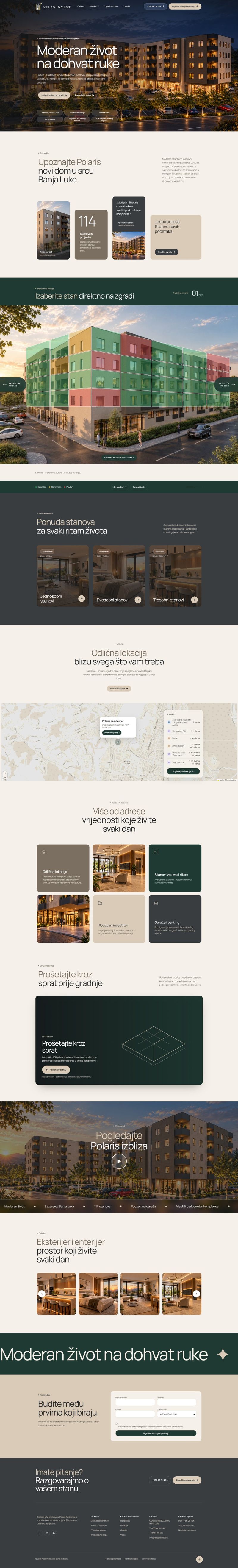 Projekat: Atlas Invest — Polaris — Web stranica · Nekretnine