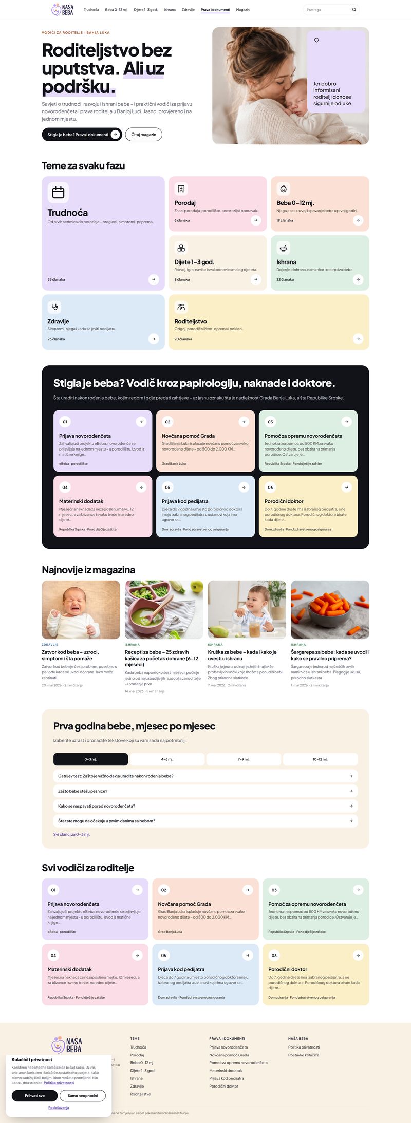 Projekat: Naša Beba — Portal · Roditeljstvo